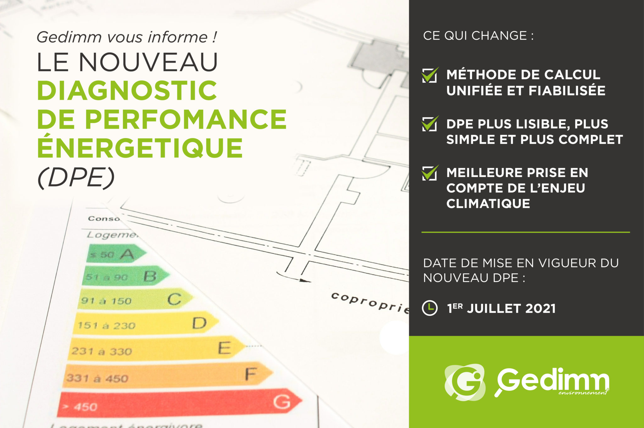 Changement du nouveau DPE Gedimm Environnement